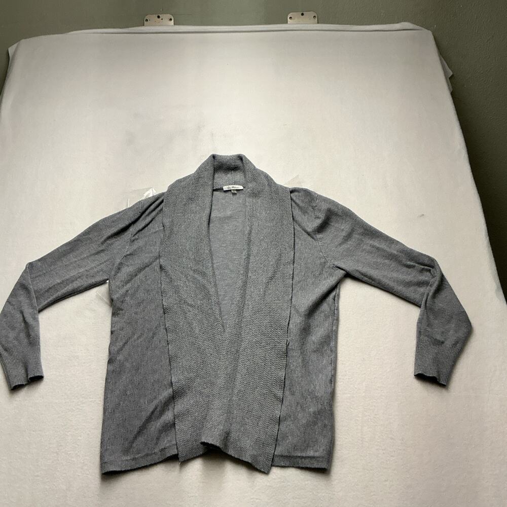 Vila Milano Gray Knit Open Cardigan Sweater Excellent Condition Sz L, 4199